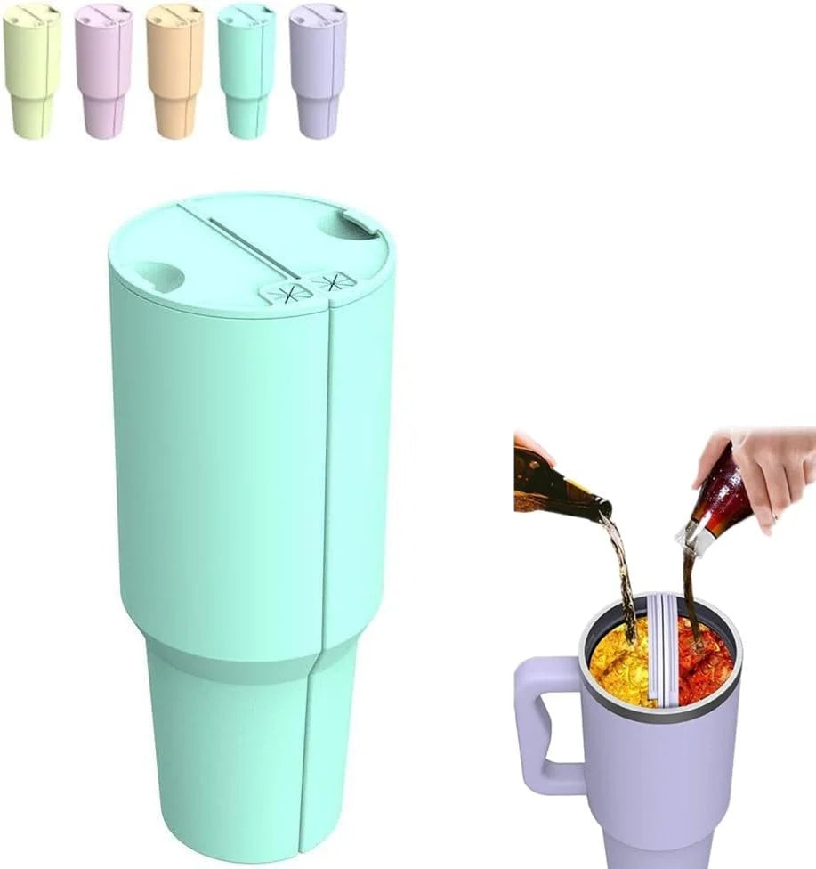 2-in-1 Drink Separator Silicone Liner for Stanley Cup 40 oz