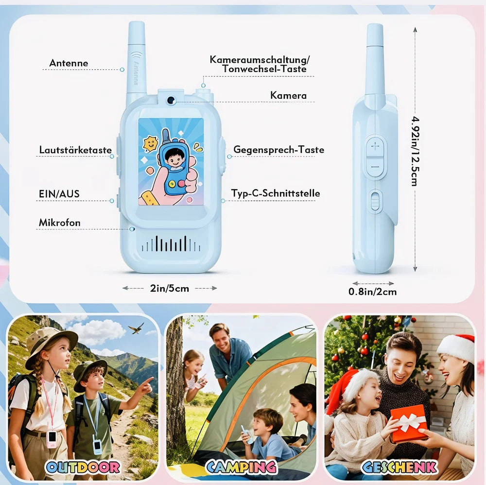 Video Walkie Talkie for Kids (5-7 Years) “ Rechargeable Toy